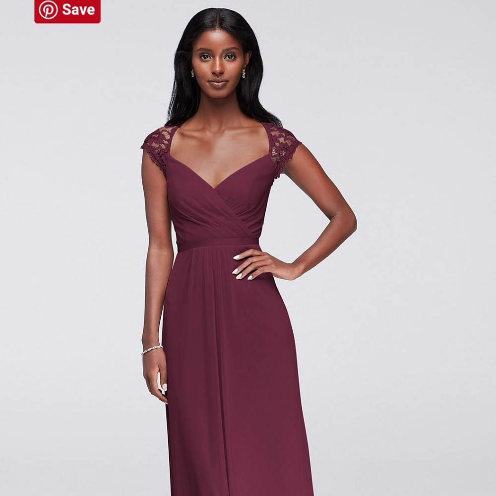 David's Bridal Lace/Mesh Dress - Nursing Friendly